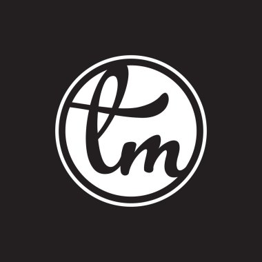 İlk harf logo daire halkası ile