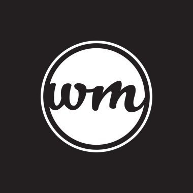 İlk harf logo daire halkası ile