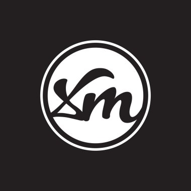 İlk harf logo daire halkası ile