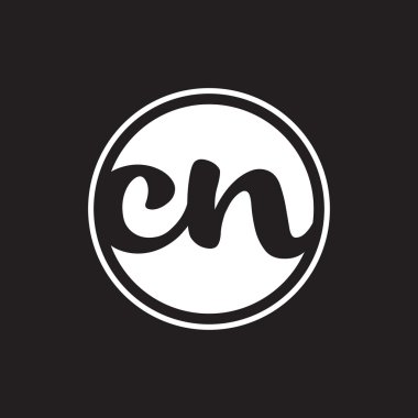 İlk harf logo daire halkası ile