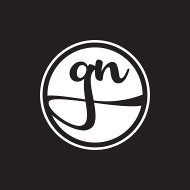 İlk harf logo daire halkası ile