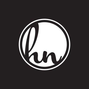 İlk harf logo daire halkası ile