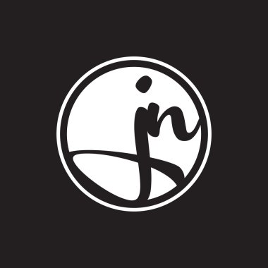 İlk harf logo daire halkası ile