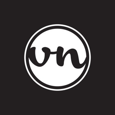 İlk harf logo daire halkası ile