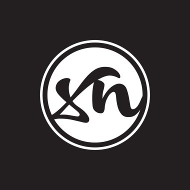 İlk harf logo daire halkası ile