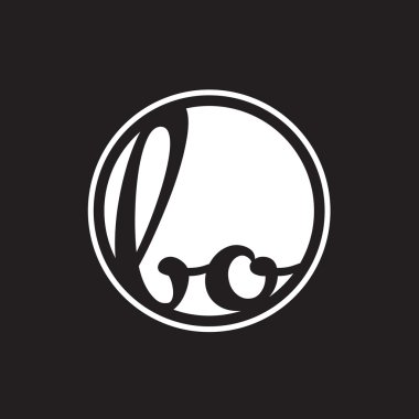 İlk harf logo daire halkası ile