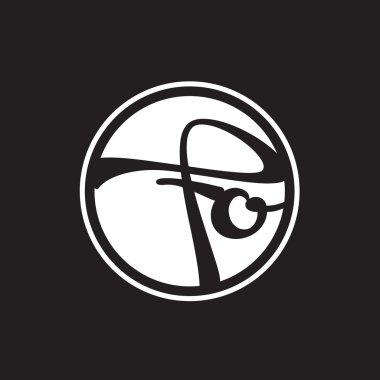 İlk harf logo daire halkası ile