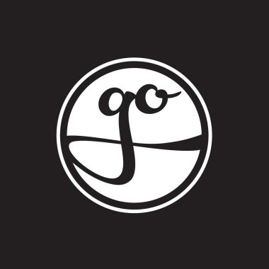 İlk harf logo daire halkası ile