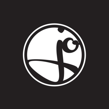 İlk harf logo daire halkası ile