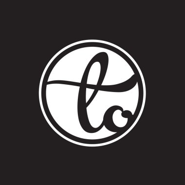 İlk harf logo daire halkası ile