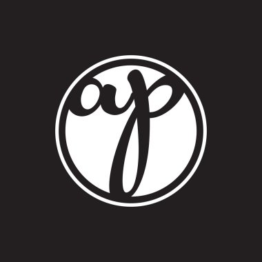 İlk harf logo daire halkası ile