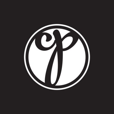 İlk harf logo daire halkası ile