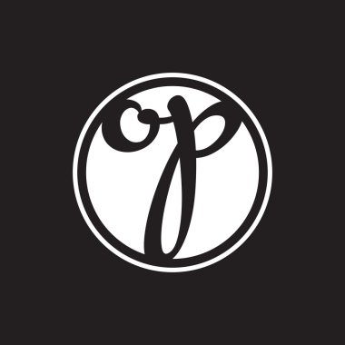 İlk harf logo daire halkası ile