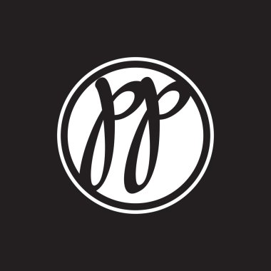 İlk harf logo daire halkası ile