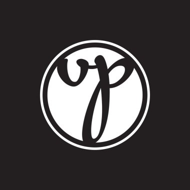 İlk harf logo daire halkası ile