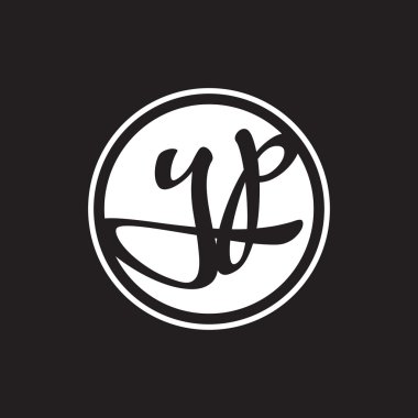 İlk harf logo daire halkası ile