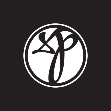 İlk harf logo daire halkası ile