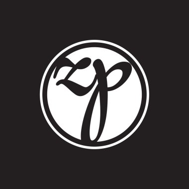 İlk harf logo daire halkası ile