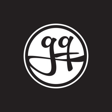 İlk harf logo daire halkası ile