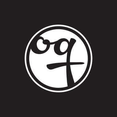 İlk harf logo daire halkası ile