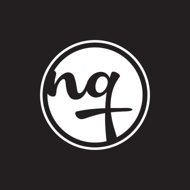 İlk harf logo daire halkası ile