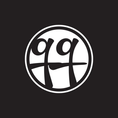 İlk harf logo daire halkası ile