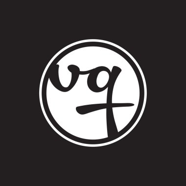 İlk harf logo daire halkası ile