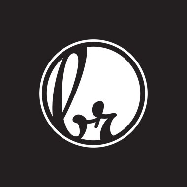 İlk harf logo daire halkası ile