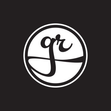 İlk harf logo daire halkası ile