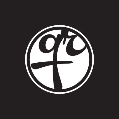 İlk harf logo daire halkası ile