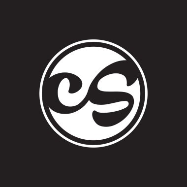 İlk harf logo daire halkası ile