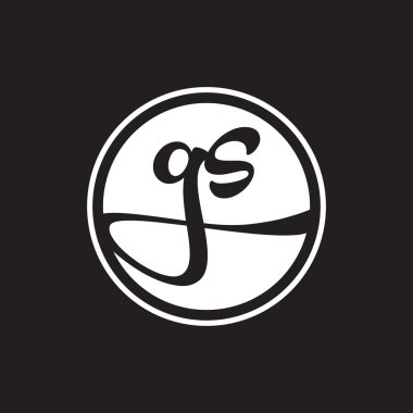 İlk harf logo daire halkası ile