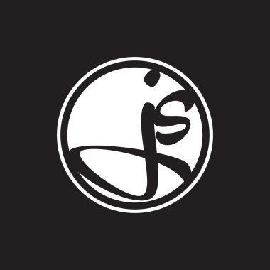 İlk harf logo daire halkası ile