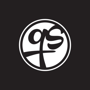 İlk harf logo daire halkası ile