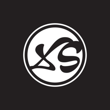 İlk harf logo daire halkası ile