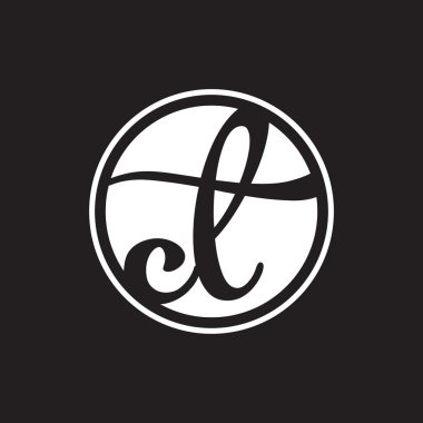 İlk harf logo daire halkası ile