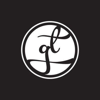 İlk harf logo daire halkası ile