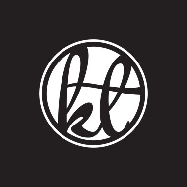 İlk harf logo daire halkası ile