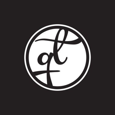 İlk harf logo daire halkası ile