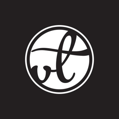 İlk harf logo daire halkası ile