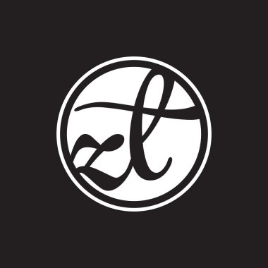 İlk harf logo daire halkası ile