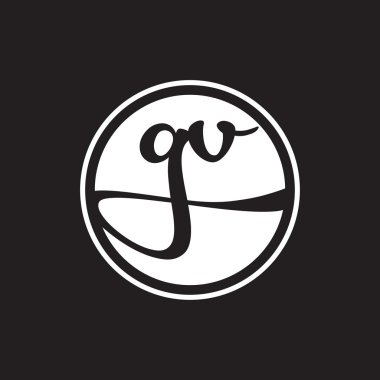 İlk harf logo daire halkası ile