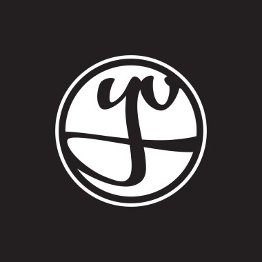 İlk harf logo daire halkası ile