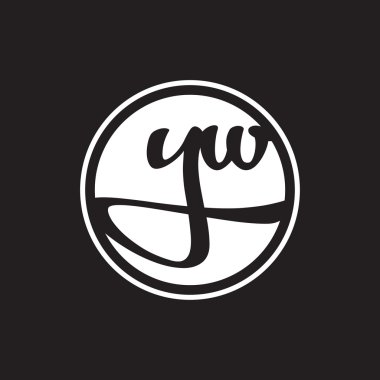 İlk harf logo daire halkası ile