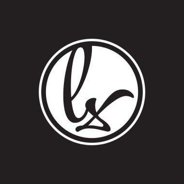 İlk harf logo daire halkası ile