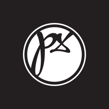 İlk harf logo daire halkası ile