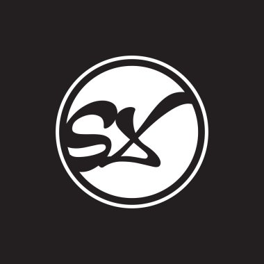 İlk harf logo daire halkası ile