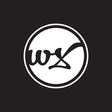 İlk harf logo daire halkası ile