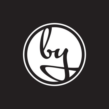 İlk harf logo daire halkası ile