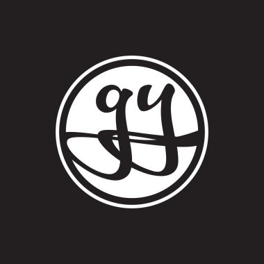 İlk harf logo daire halkası ile